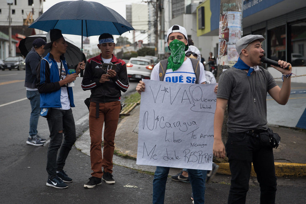 Protesta de nicaragüenses