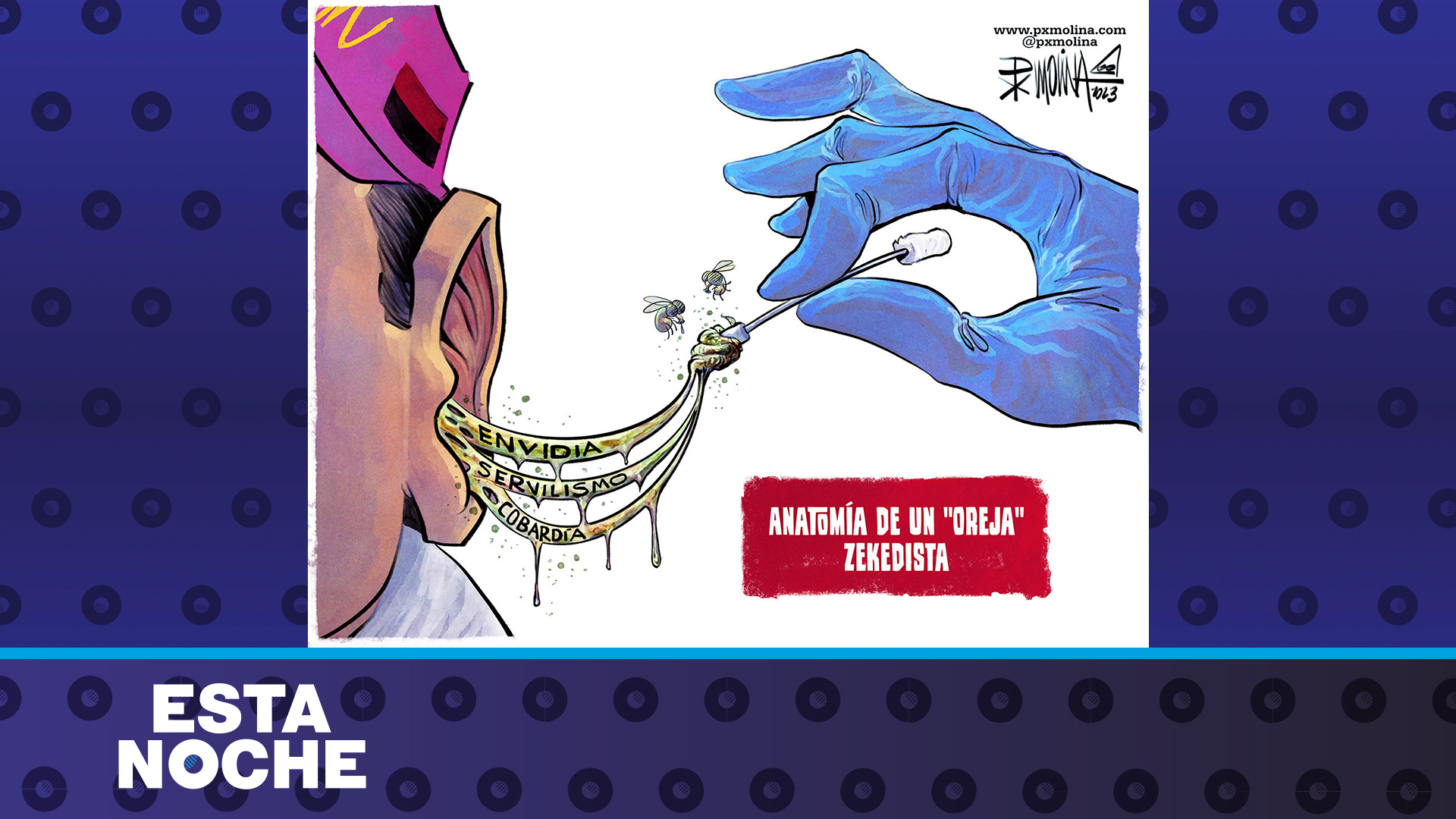 Caricatura La anatomía de un "oreja" del Frente Sandinista