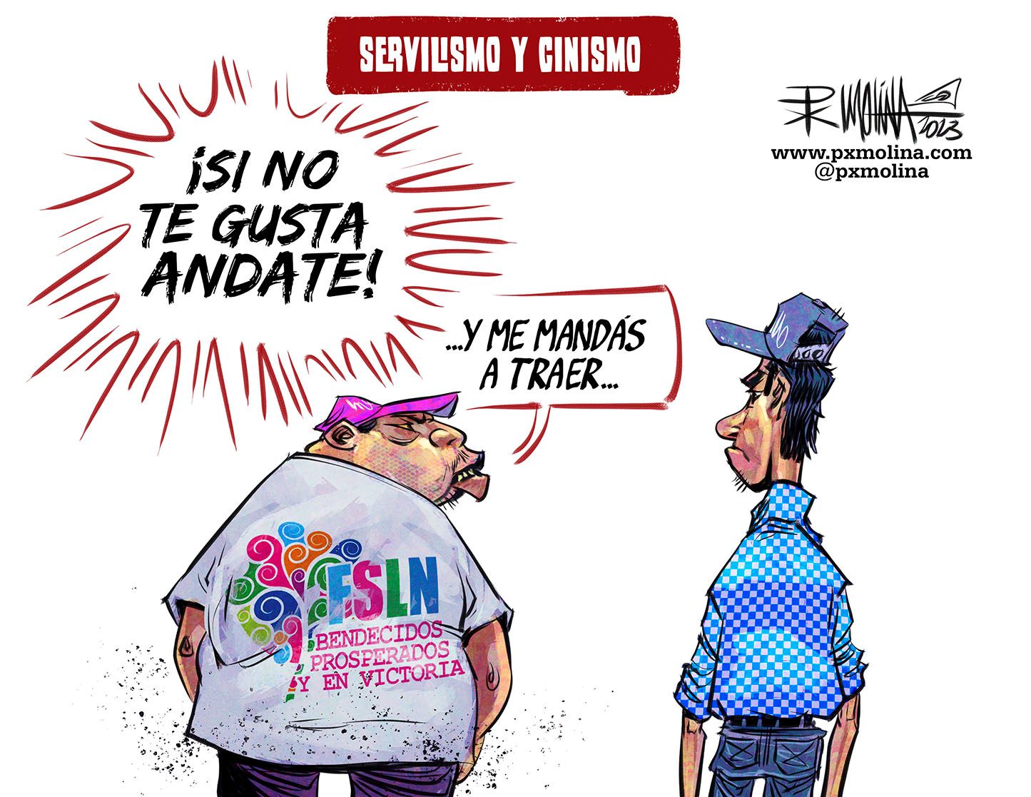 Caricatura servilismo y cinismo