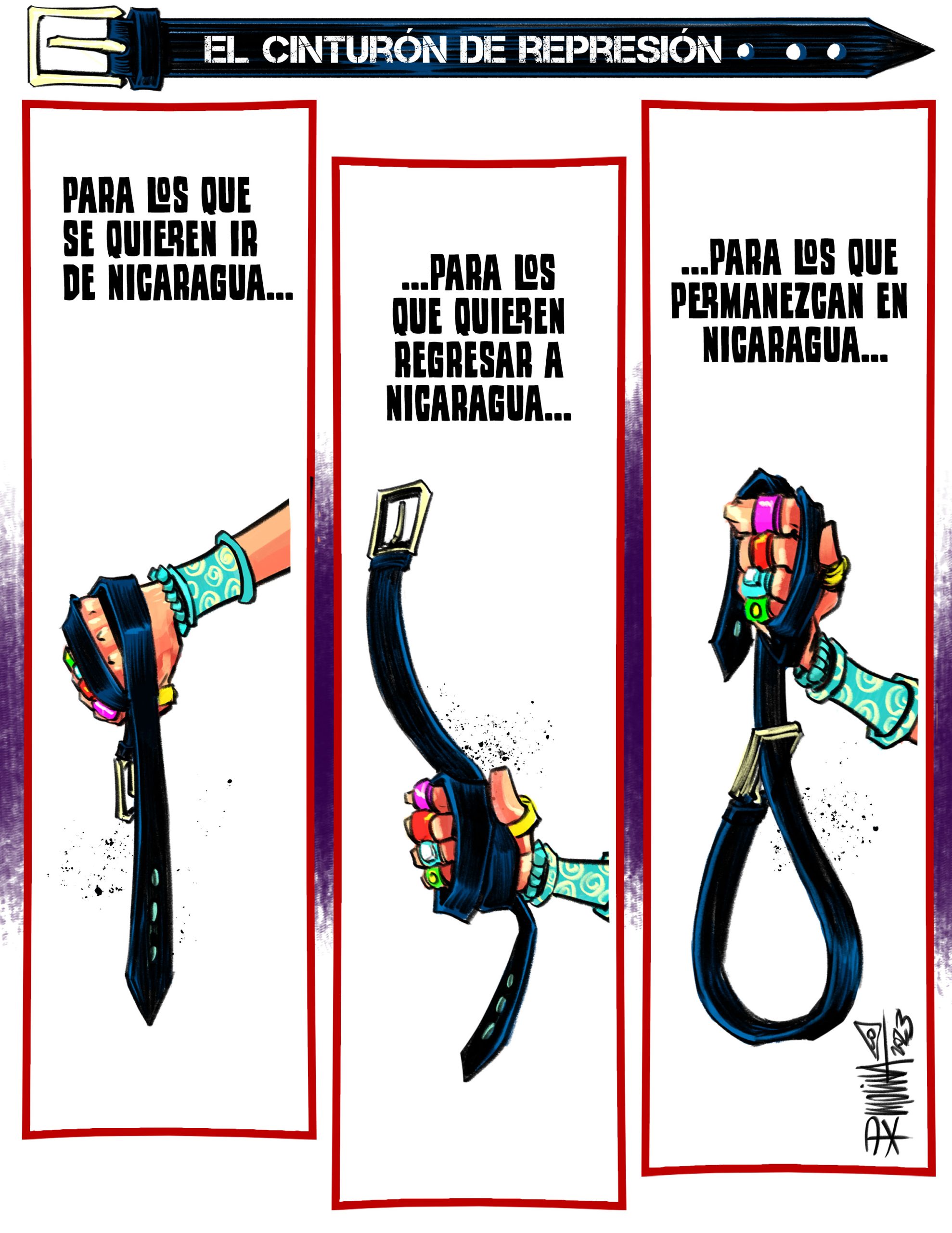 caricatura represión