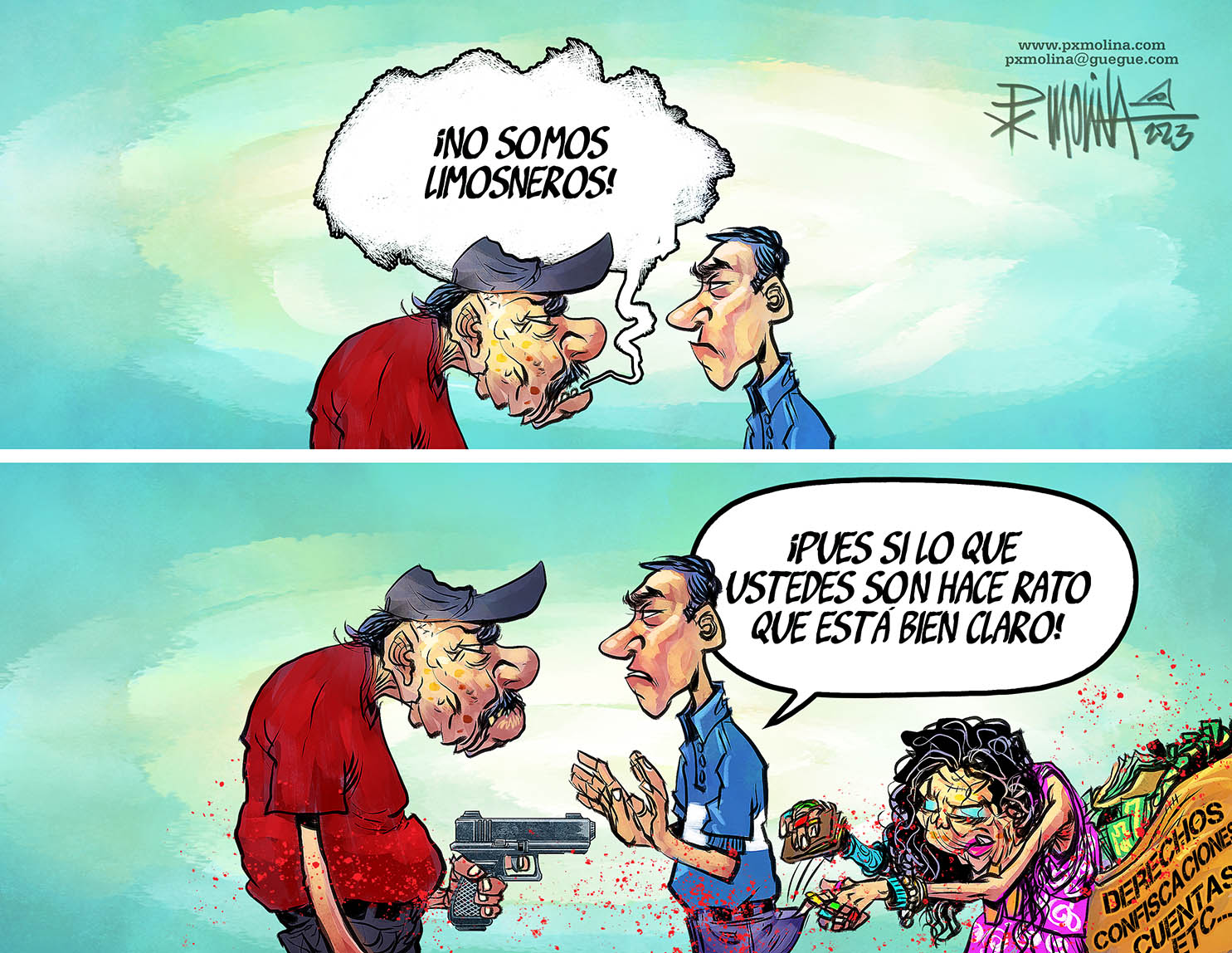 caricatura limosneros