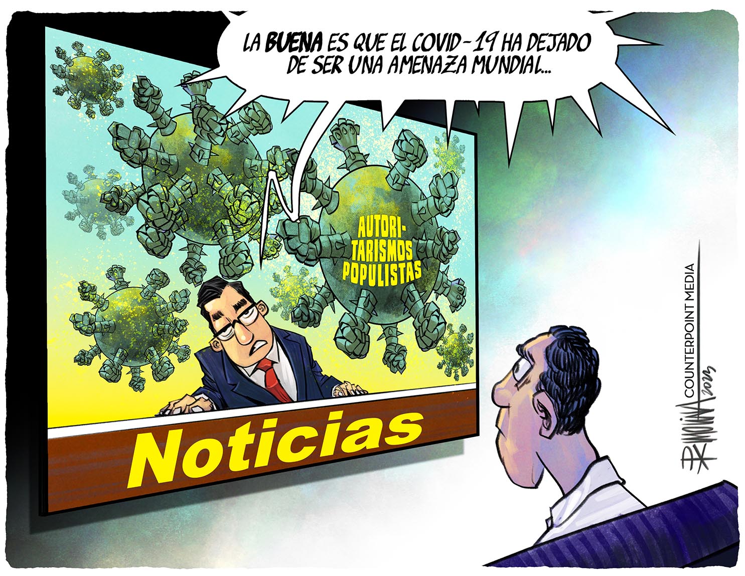 Caricatura dos noticias