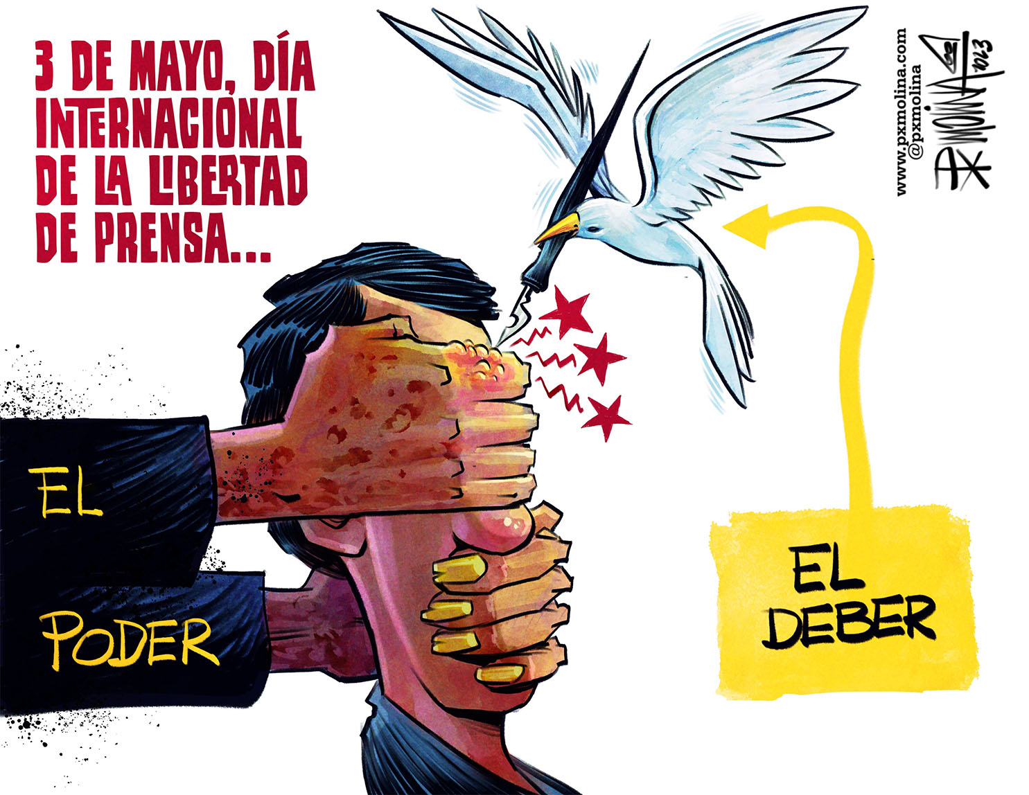 caricatura libertad de prensa