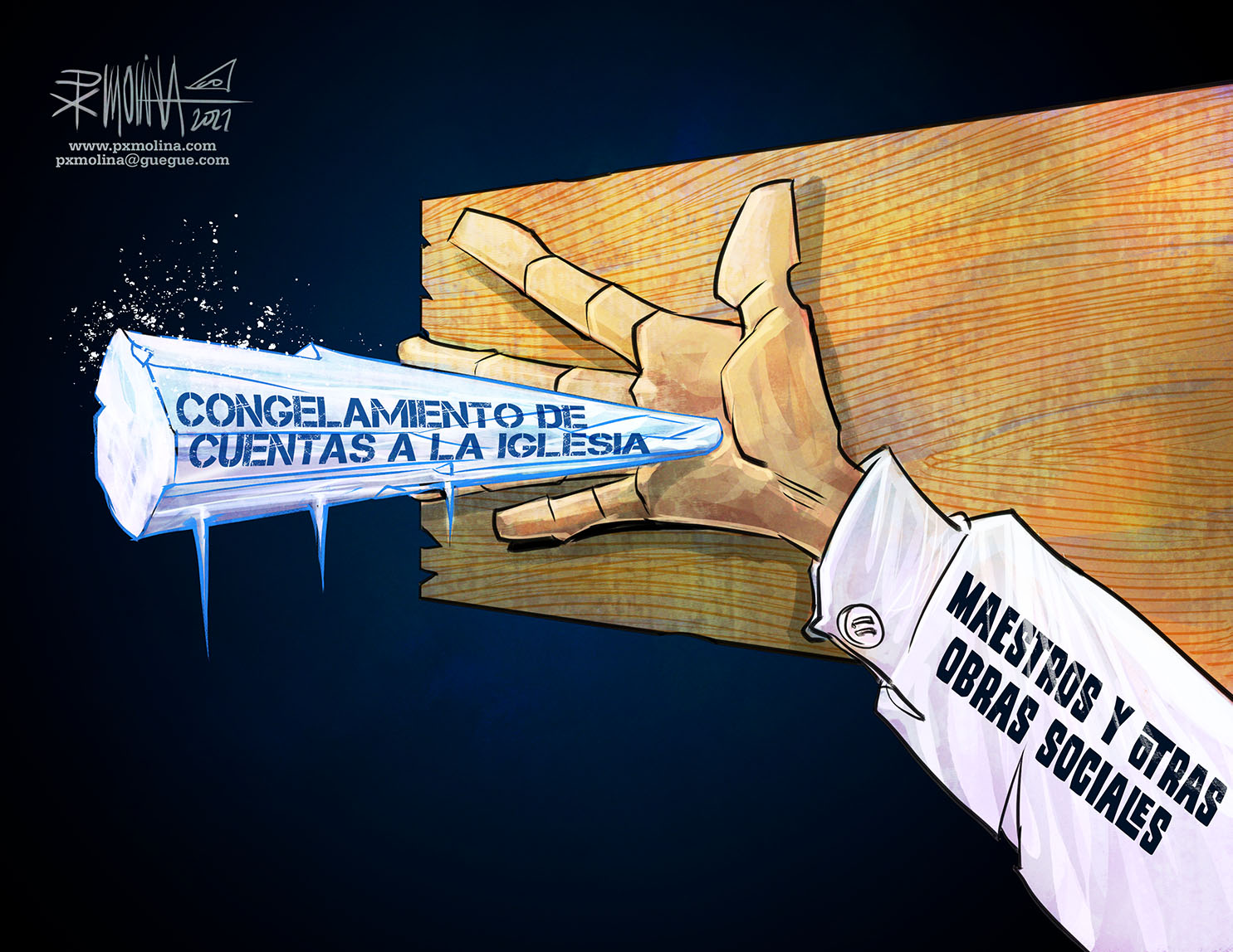 Caricatura crucificaDOS