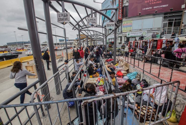 Migrantes en Tijuana