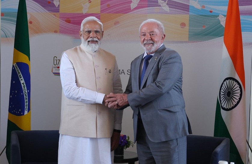 Narendra Modi con Lula da Silva