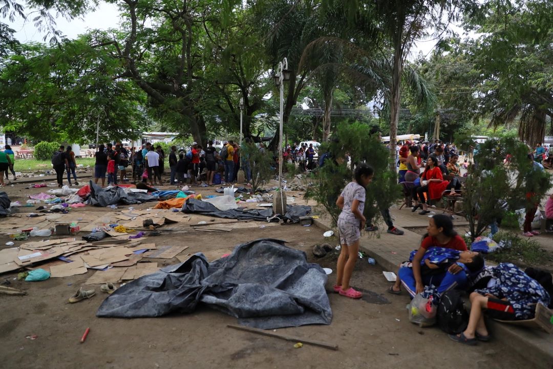 Migrantes en Danlí, Honduras