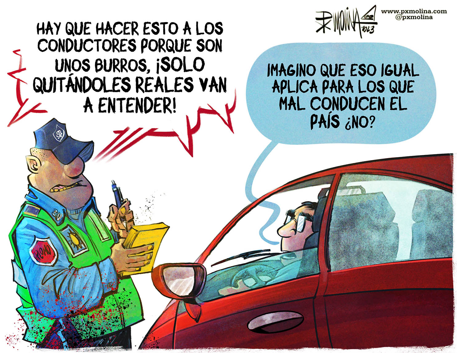 caricatura multas