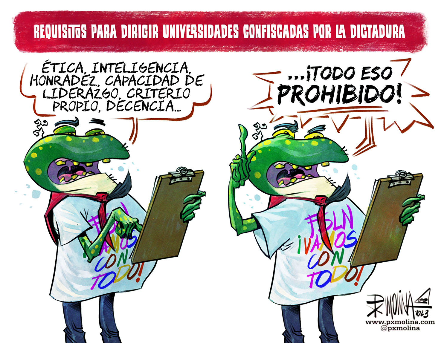 requisitos oficiales caricatura