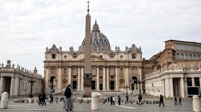 Vista de la Basílica de San Pedro, Roma