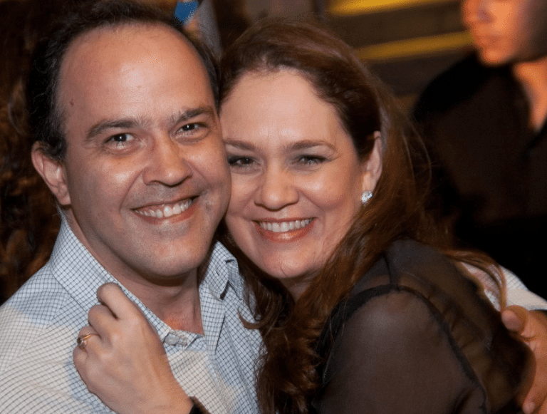 Karen Celebertti con su esposo Martín Argüello