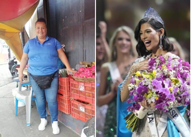 Venta de frutas famosa por Miss Universo