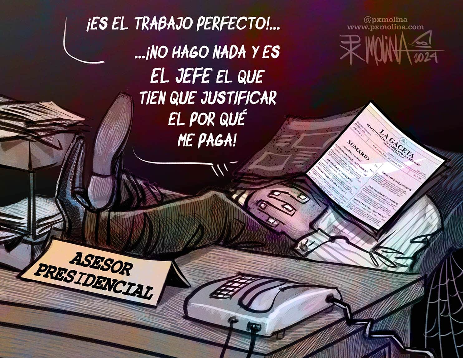 Caricatura Asesores presidenciales