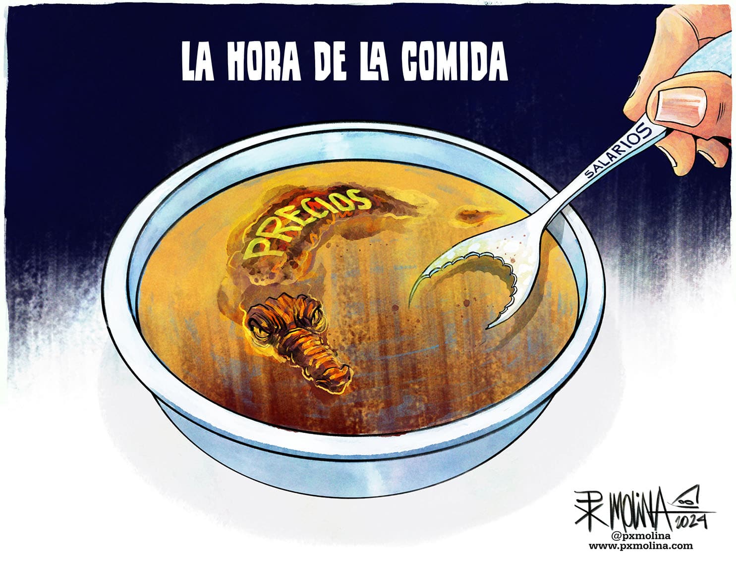 caricatura comida precios