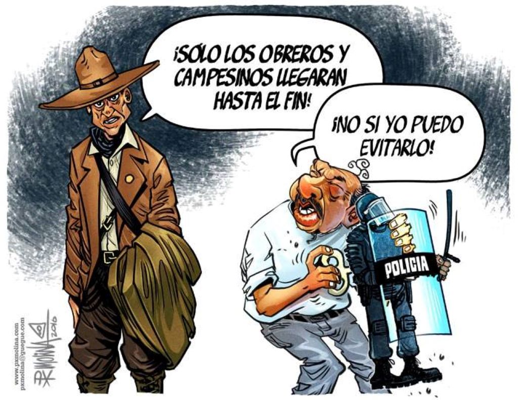 Caricatura de Sandino y Ortega