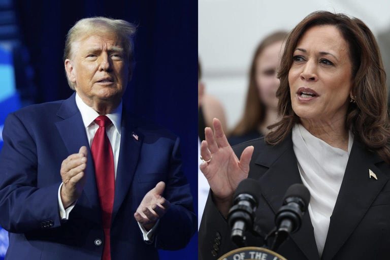 U.S. presidential candidates former President Donald Trump and current Vice President Kamala Harris.