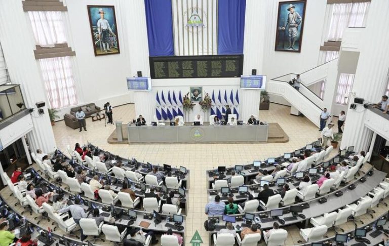 View of a plenary session of Nicaragua's National Assembly.