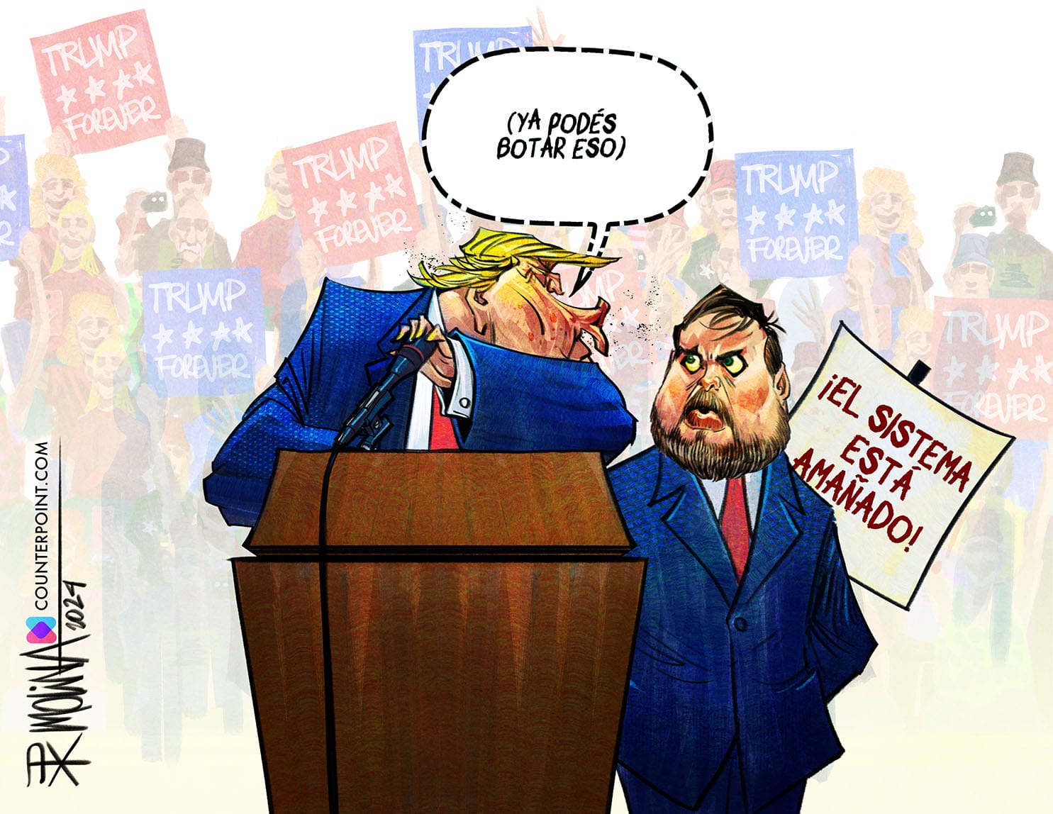 Caricatura elección Trump