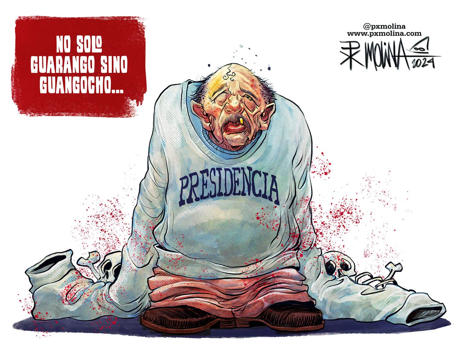 Caricatura guarango y guangocho