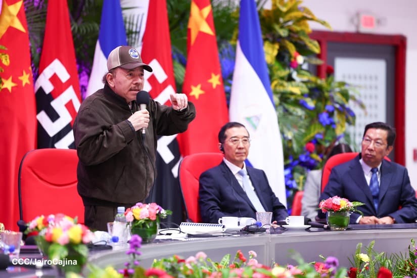 Daniel Ortega durante la XVII Cumbre Empresarial China-América Latina.